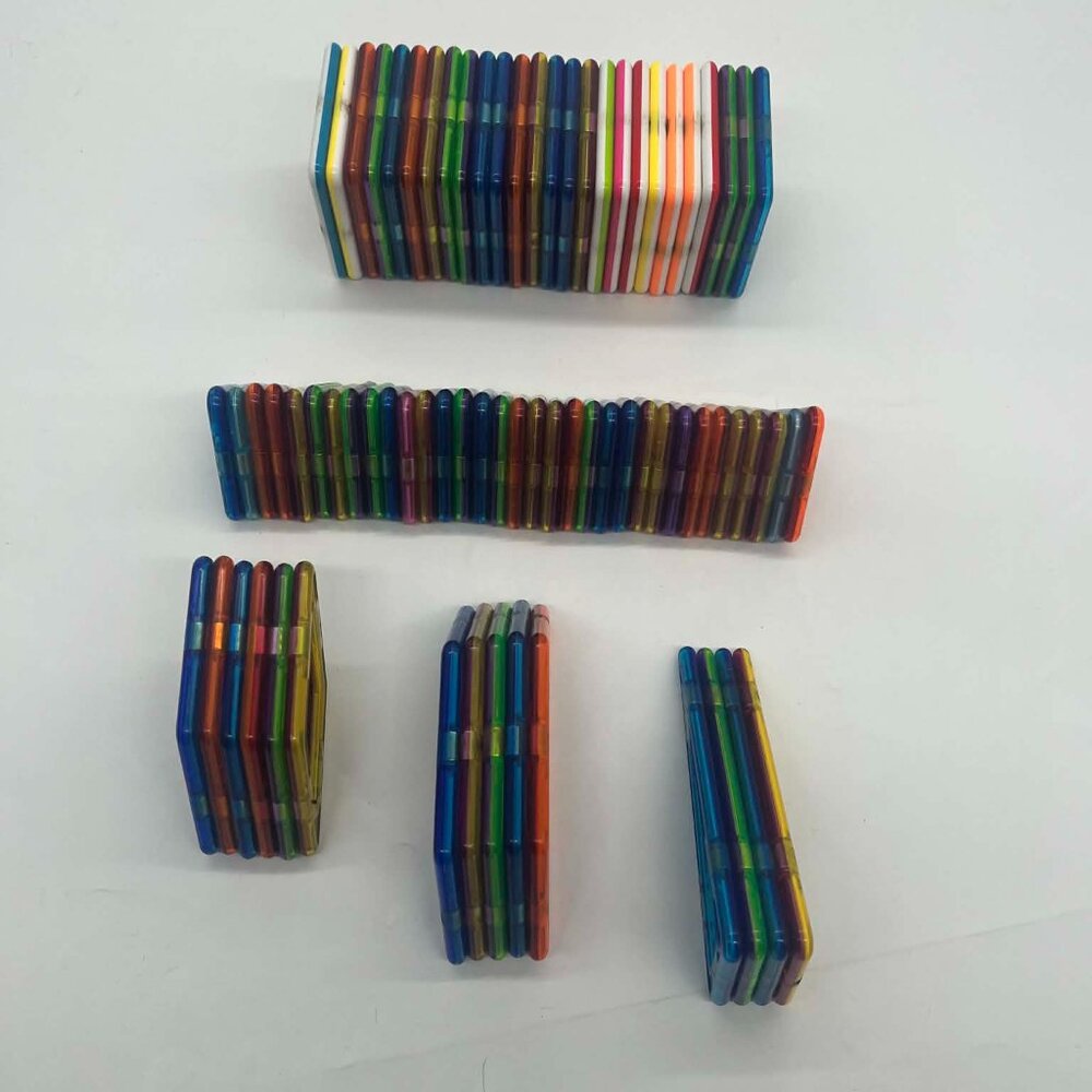 Magformers Magnetic STEM Building Tiles Blocks Lot of 74 Pieces TOYS VGUC